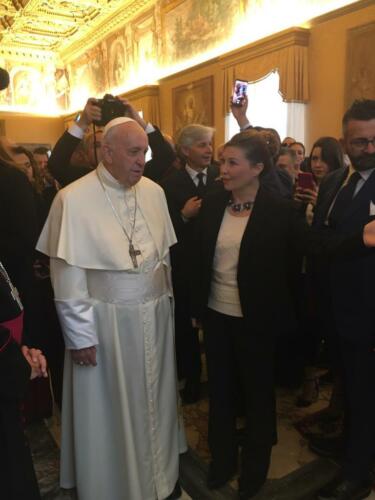 Con Papa Francesco, Vaticano, Sala del Concistoro, 9 novembre 2019