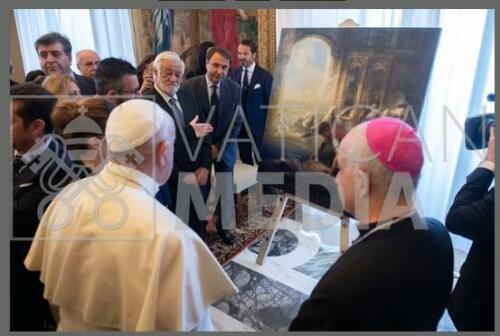 Con Papa Francesco, Vaticano, Sala del Concistoro, 9 novembre 2019